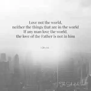 bible verse 1 John 2:15 love not the world neither the things that are in the world