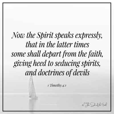 Образец Парусной лодки на море и библейском стихе 1-тимоти-4-1 Теперь дух прямо говорит, что в последние времена некоторые отправляются от веры, придавая обращению на соблазнительную дух и доктрины дьяволов