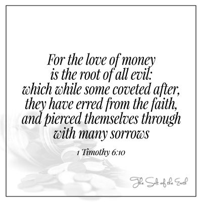 Uthando lwemali luyimpande yobubi 1 U-Thimothi 6:10