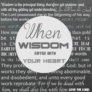 Когда мудрость входит в твое сердце