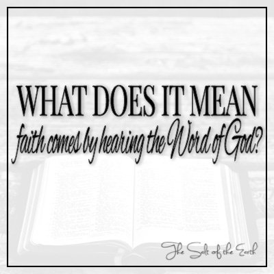¿Qué significa la fe viene por el oír la Palabra de Dios Romanos? 10 17