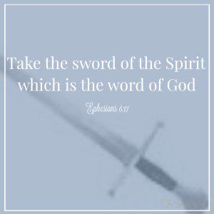 prendi la spada dello spirito, portatore di armature, l'armatura spirituale di Dio, armatura di Dio