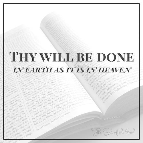 Thy will be done in earth as it is in heaven