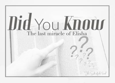 last miracle of Elisha