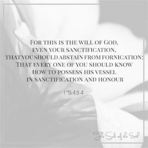 La santificación es la voluntad de Dios.