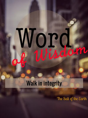 Walk in integrity