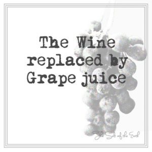 wine replaced by grape juice, comunione
