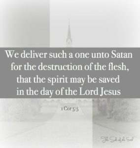 Deliver a person unto satan