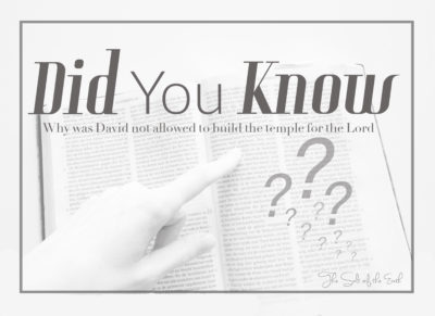 Почему Давиду не разрешили построить храм?