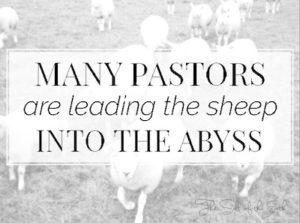 molti pastori stanno conducendo le pecore nell'abisso