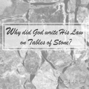 God wrote His law on tables of stone heart of flesh