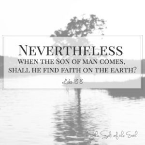 When the Son of man comes shall He find faith on the earth