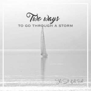 Two ways to go through a storm
