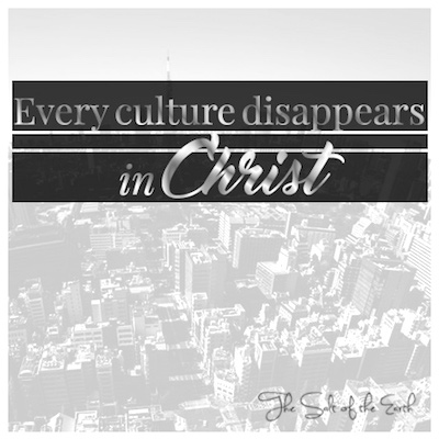 Every culture disappears in Christ