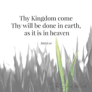 Мэтью 6:10 Да приидет Царствие Твое, Да будет воля Твоя на земле, как и на небе.