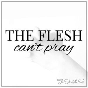 плоть не может молиться