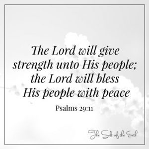 The Lord will bless His people with peace