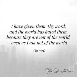 John 17:14 I have given them Thy word and the wold has hated them