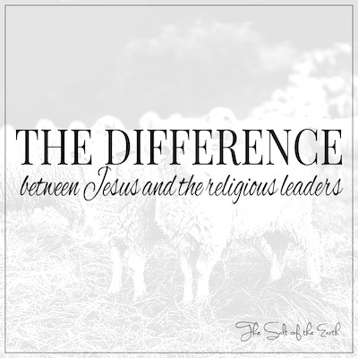 Difference between Jesus and religious leaders