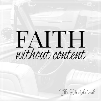 Faith without content