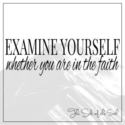 Examine yourself whether you are in the faith 2 Korintus 13:5