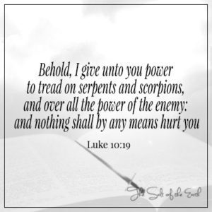 Я даю тебе силу наступать на змей и скорпионов