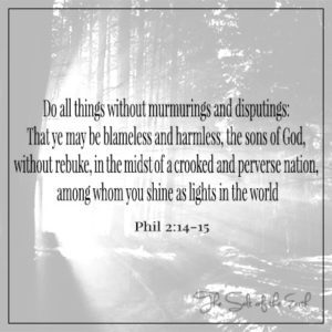 腓立比書 2:14-15 do all things without murmurings and disputings lights in the world