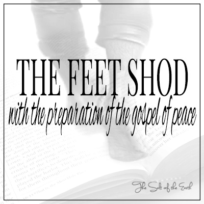The feet shod with the preparation of the gospel of peace Ephesians 6:15