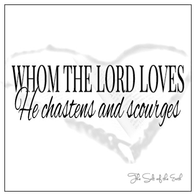 whom the Lord loves He chastens and scourges