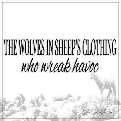 მგლები ცხვრის ტანსაცმელში, რომლებიც ანადგურებენ მათე 7:15