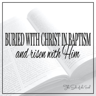 Buried with Christ in baptism and risen with Him