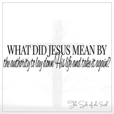 Что Иисус имел в виду власть отдать Свою жизнь и взять ее снова? Иоанн 10:18