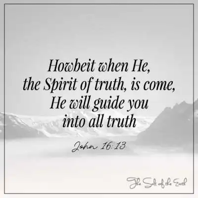 Библейский стих Джон 16-13 дух истины наставит тебя на всякую истину