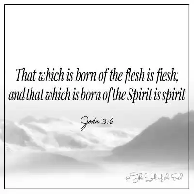 Verset biblique John 3-6 ce qui est né de l'esprit est esprit