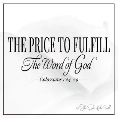 Название статьи Цена исполнения слова Божия к Колоссянам 1-24-29
