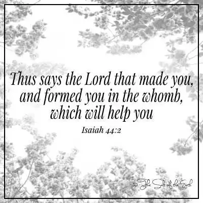talata sa bibliya isaiah 44-2 Ganito sabi ng Panginoon na gumawa ka at nabuo ka sa Whomb na makakatulong sa iyo