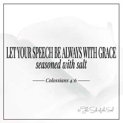 Название в блоге пусть ваша речь будет с Грейс, приправленной соляными колосцанами 4-6